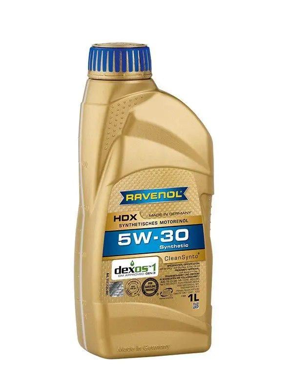 Моторне мастило RAVENOL 5W-30 HDX GM Dexos 1 SP/RC GF-6A 1 л (1111125-001)