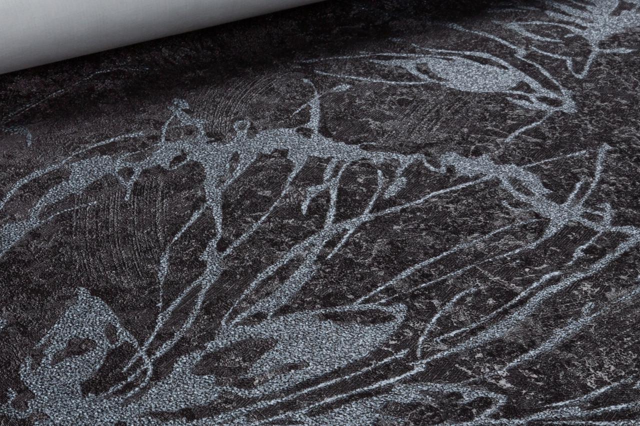 Обои флизелиновые AS Creation Sylvana 79125-1 Декор винил горячего тиснения 1,06х10,05 м Графитовый