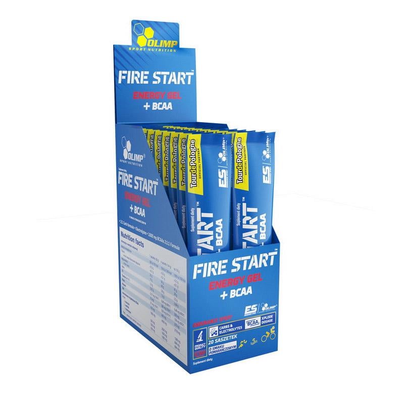 Энергетический гель из BCAA Olimp Fire Start Energy Gel + BCAA 36 г Апельсин
