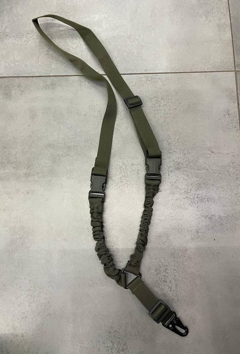 Ремень одноточный для ружья/автомата 2,5 см Олива (240831) - фото 2 Ремень одноточный для ружья/автомата 2,5 см Олива (240831) - фото 2