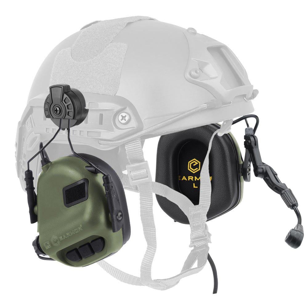 Активные наушники Earmor M32H c креплением на шлем и микрофоном