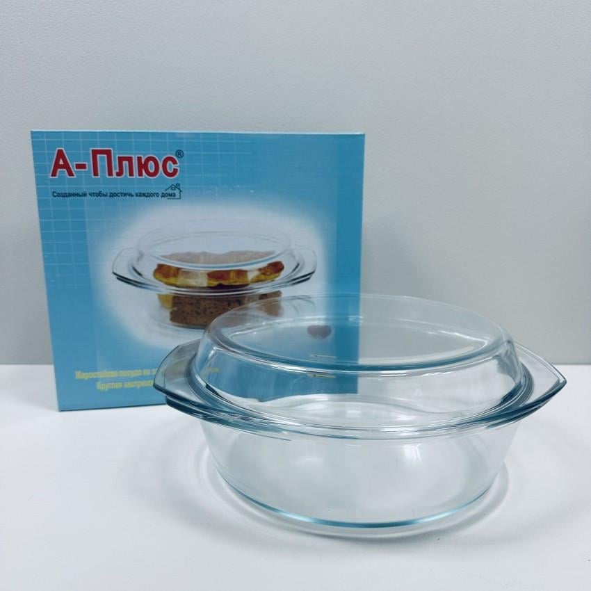 Каструля скляна A-Plus 1080 зі скляною кришкою 3 л (2505491609) - фото 1