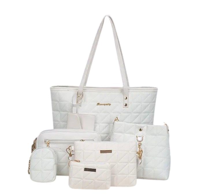 Комплект из 6 женских сумок Белый (588)