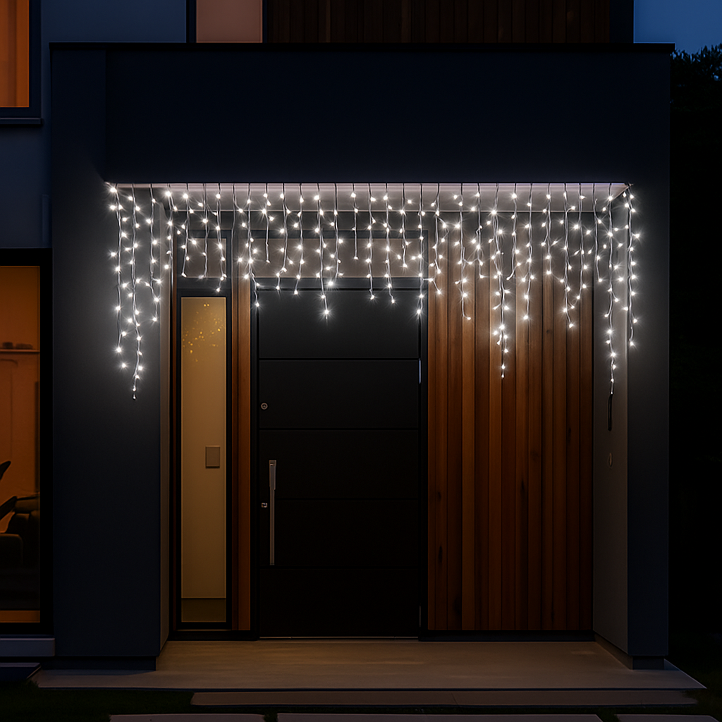 Гирлянда уличная Бахрома 6МBW 6 м 105 LED Черный/Белый (29912698)