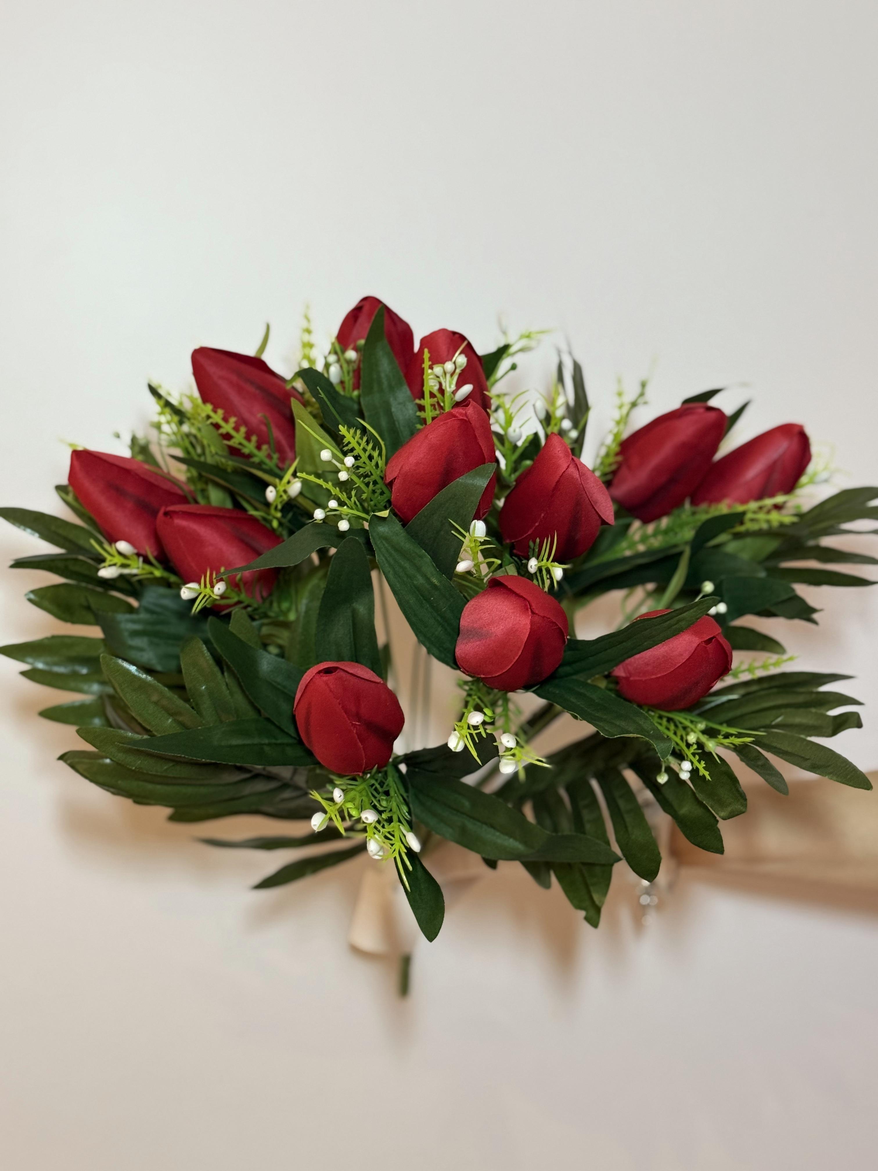 Искусственный букет тюльпанов 12 голов 47 см - фото 4 Искусственный букет тюльпанов 12 голов 47 см - фото 4