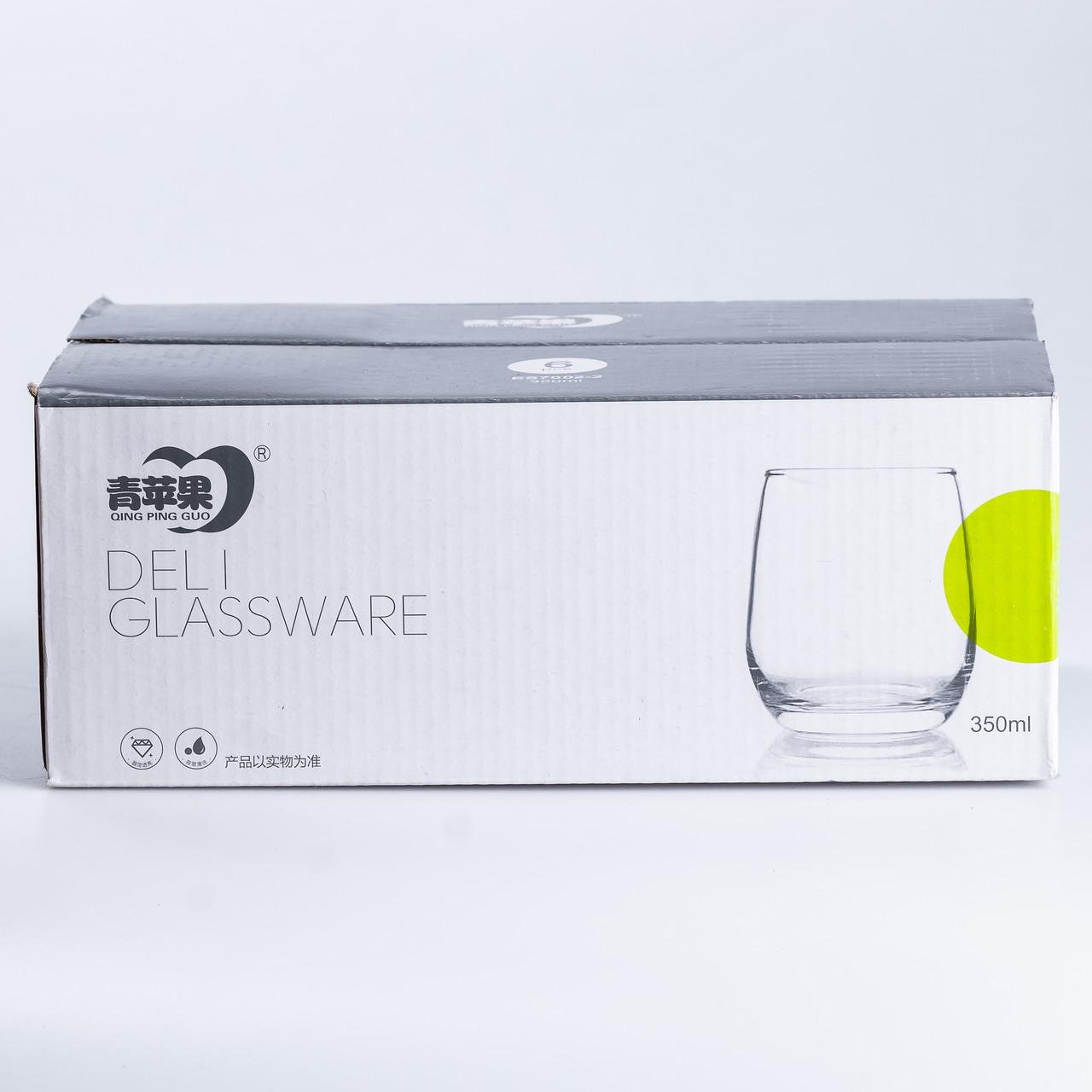 Набор стаканов стеклянный 350 мл 6 шт. Прозрачный (4187) - фото 7