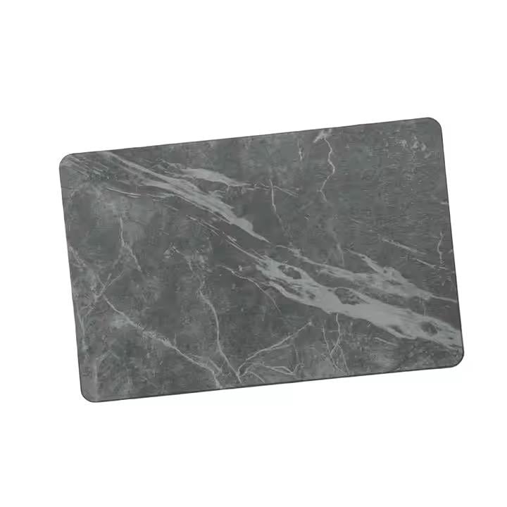 Килимок для ванної кімнати діатомітомітовий кам'яний 60х39 см Темно-сірий (2576920537)