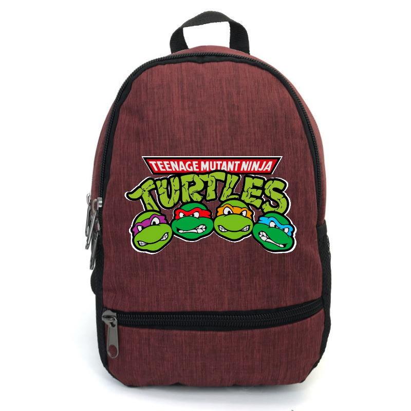 Школьный рюкзак Cappuccino Toys ninja turtle-015 с принтом Черепашки ниндзя 12,5 л Бордовый (1381809929)
