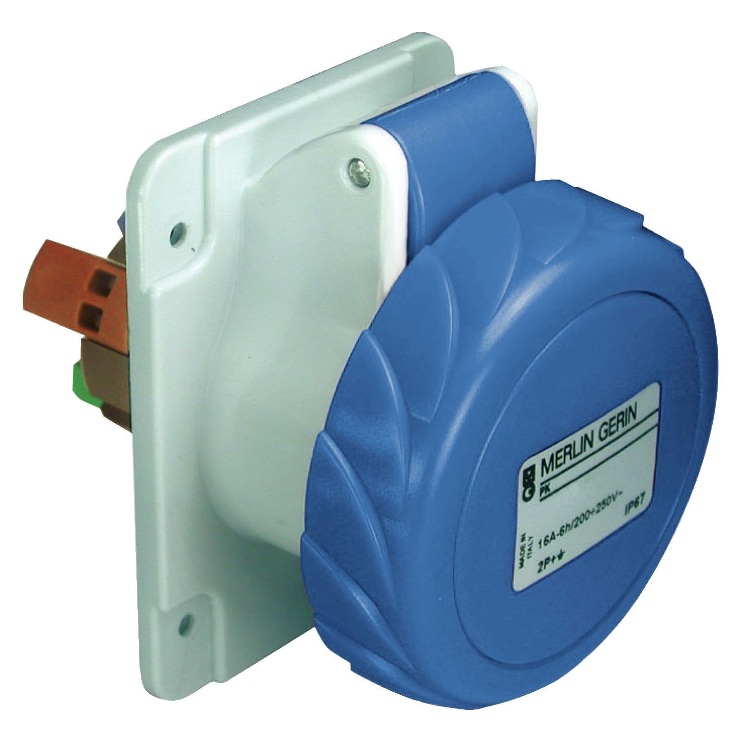 Силовая розетка Schneider Electric PratiKa 3P+N+E 16А 250 В встраиваемая IP67 Синий (PKY16G725)