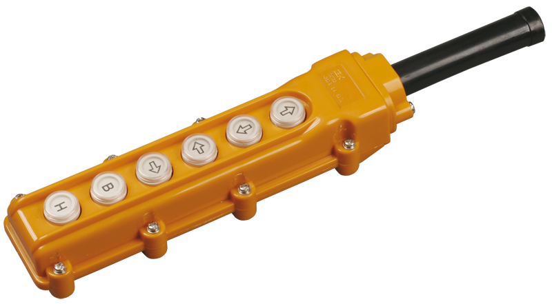 Пост тельферний УЕК ПКТ-63 6-положень 6NO одна швидкість IP54 (BPU10-6) Пост тельферний УЕК ПКТ-63 6-положень 6NO одна швидкість IP54 (BPU10-6)