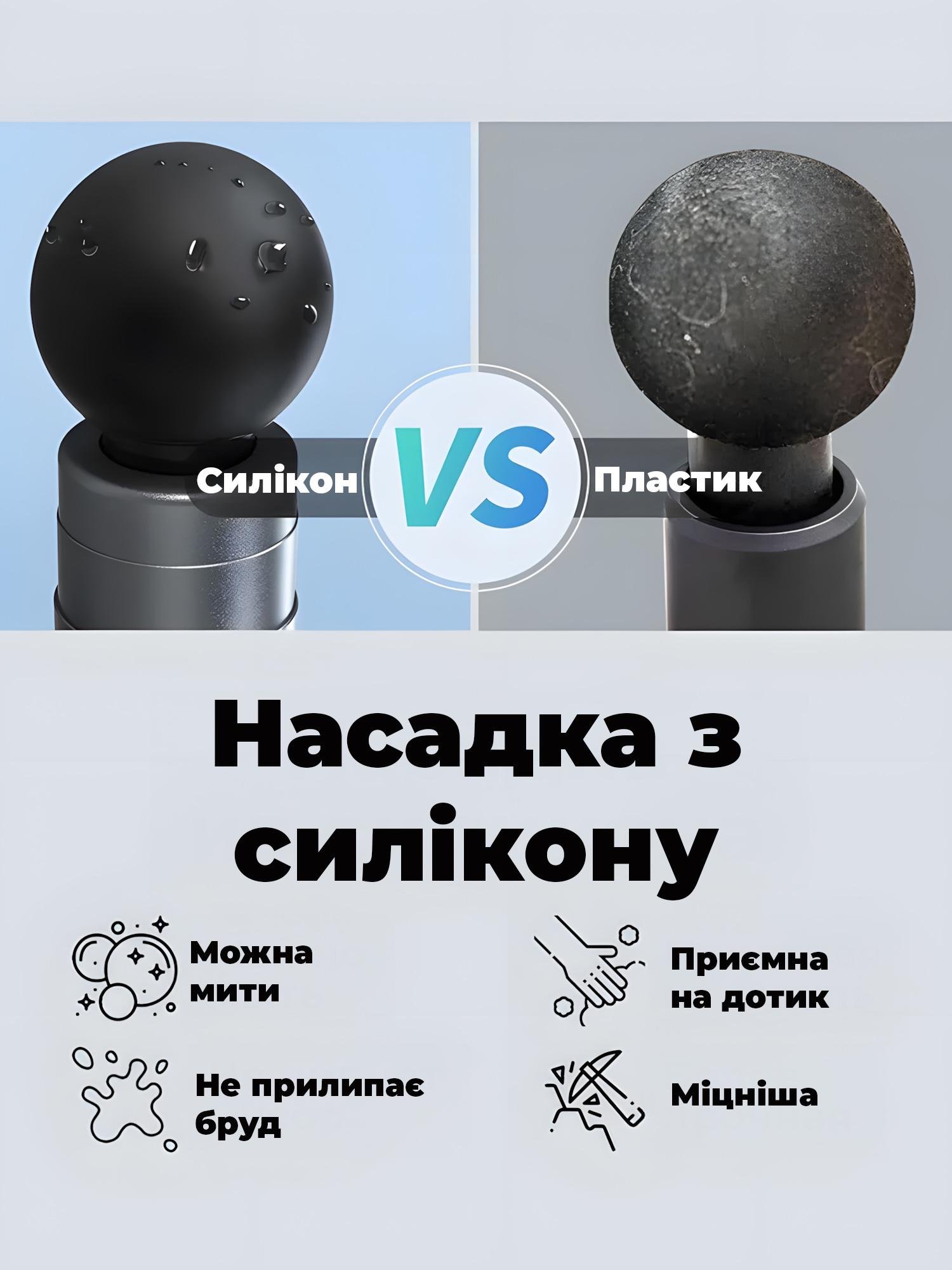 Масажер перкусійний для тіла Zabobon TouchPulse Пістолет ручний (29469238) - фото 2