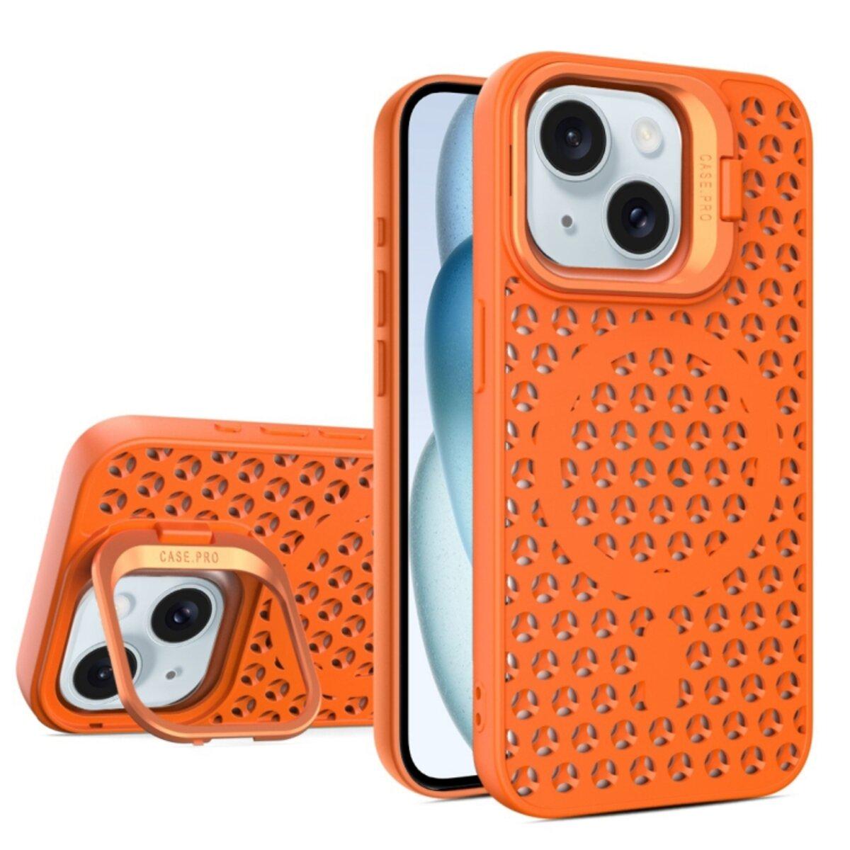 Захисний чохол-накладка Cosmic Grater Stand для Apple iPhone 15 Orange (GRASTiP15Orange) - фото 1