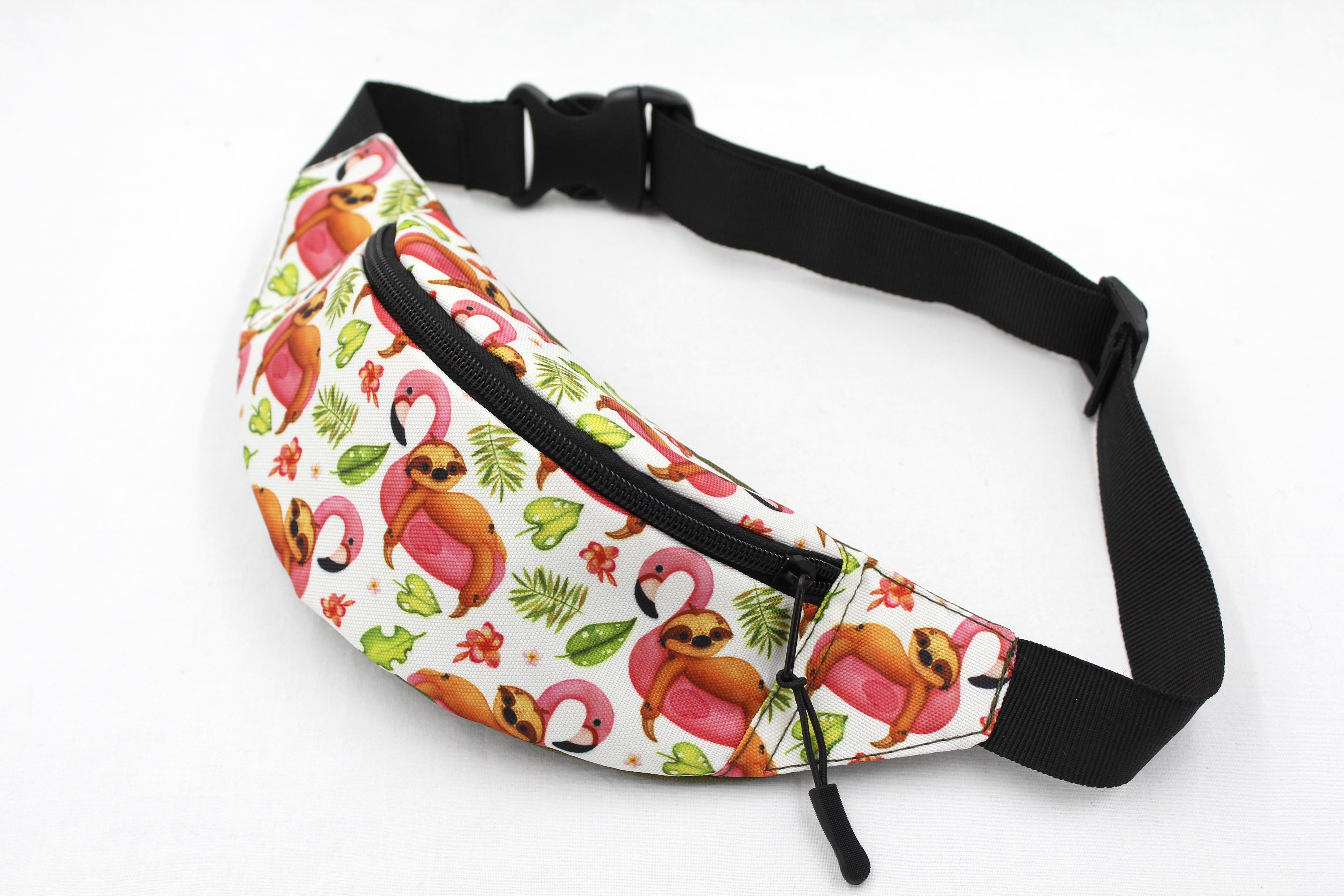 Сумка бананка дитяча з регулюючим ремінцем для дівчинки Фламінго (Д-004) - фото 2