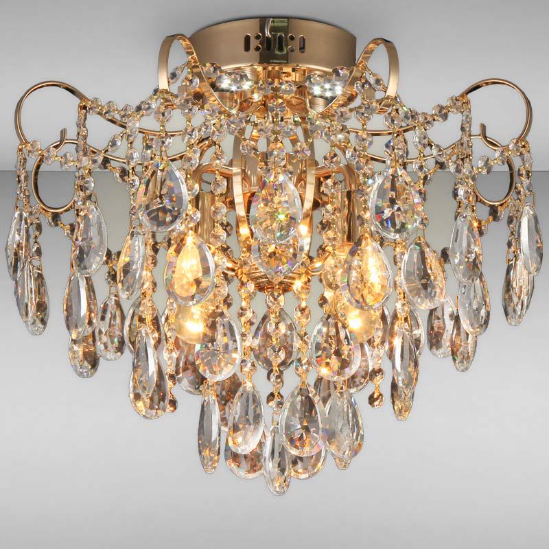 Люстра Light House SRS-16217/4+4 хрустальная потолочная Золотой (10007)