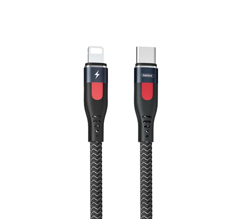 Кабель Remax Lesu Pro Aluminum Alloy Type-C to Lightning PD 20W 1 м Черный (RC-188i)