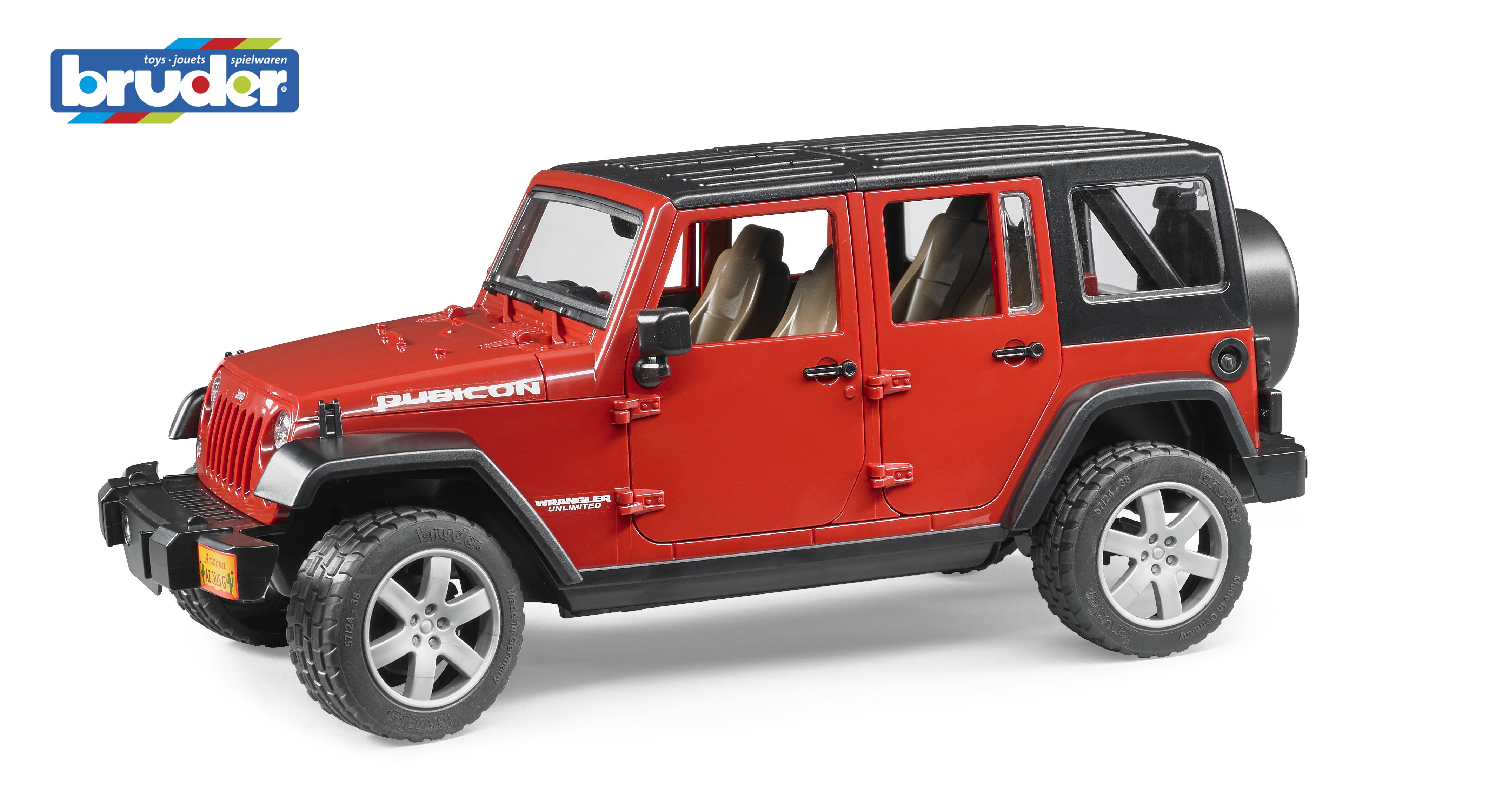 Машинка игрушечная Джип Bruder Wrangler Unlimited Rubicon Красный (02525) - фото 2