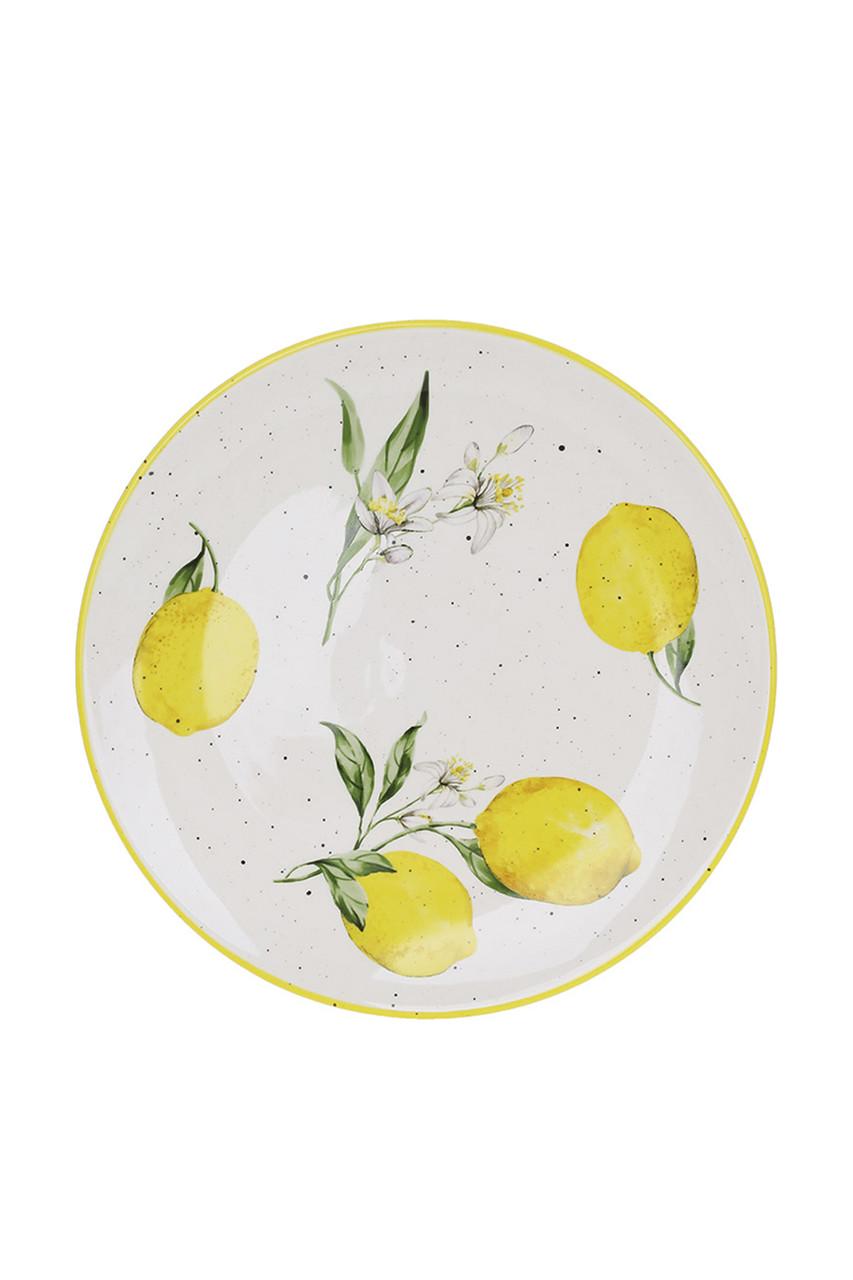 Тарелка керамическая Сочные лимоны 24 см ЦБ-00277175 Белый
