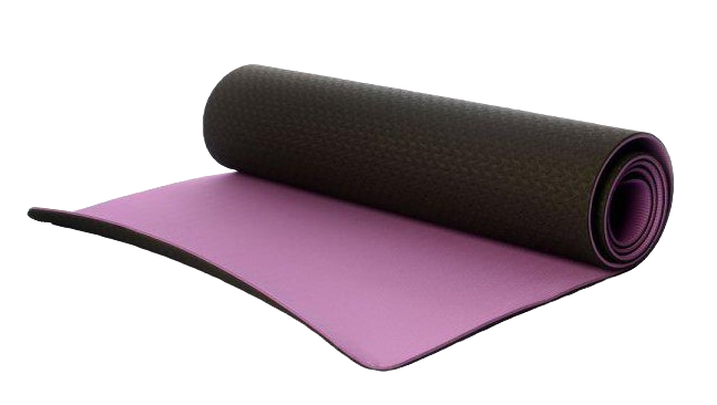 Коврик для йоги и фитнеса OSPORT FI-0076 Yoga ECO Pro 183х61х0,6 см Фиолетовый/Черный