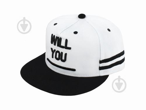 Бейсболка peaked cap WILL YOU YM Белый One sizе Черный (23264)