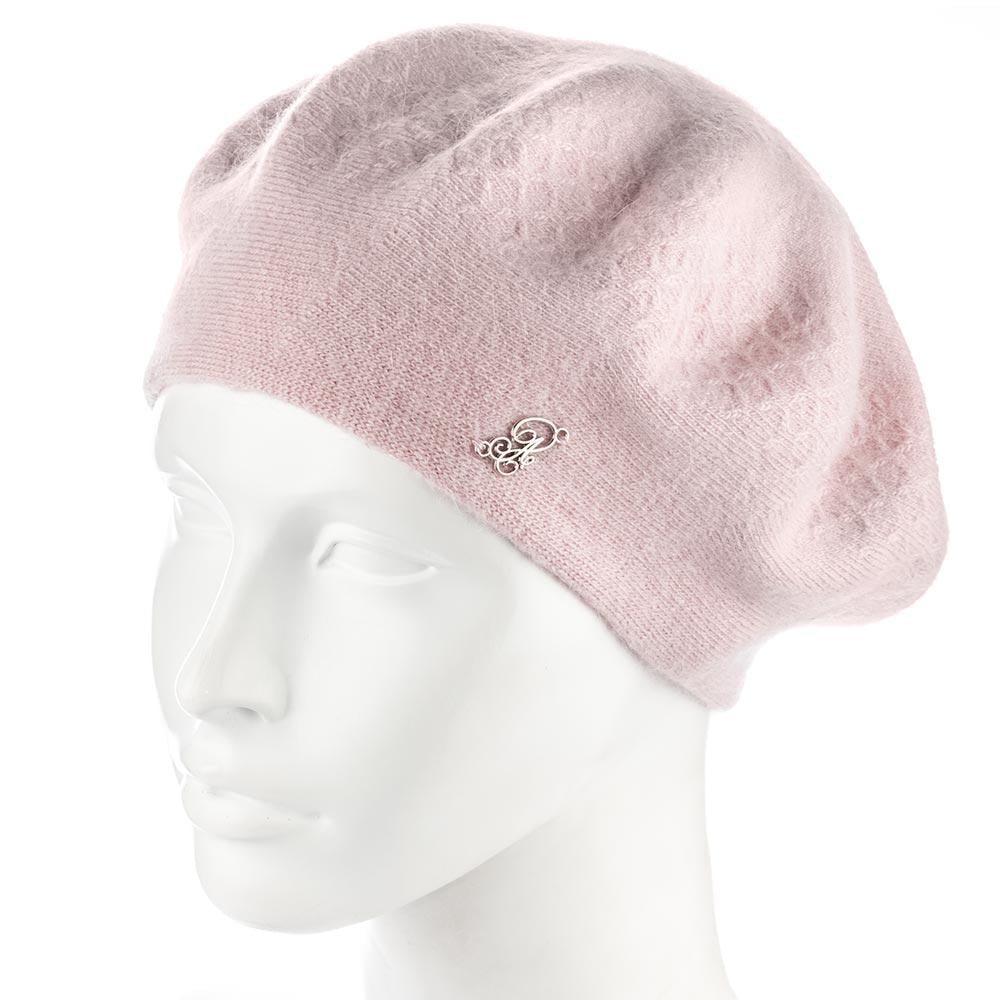 Шапка женская Atrics WH873 двойной ангоровый Пудровый