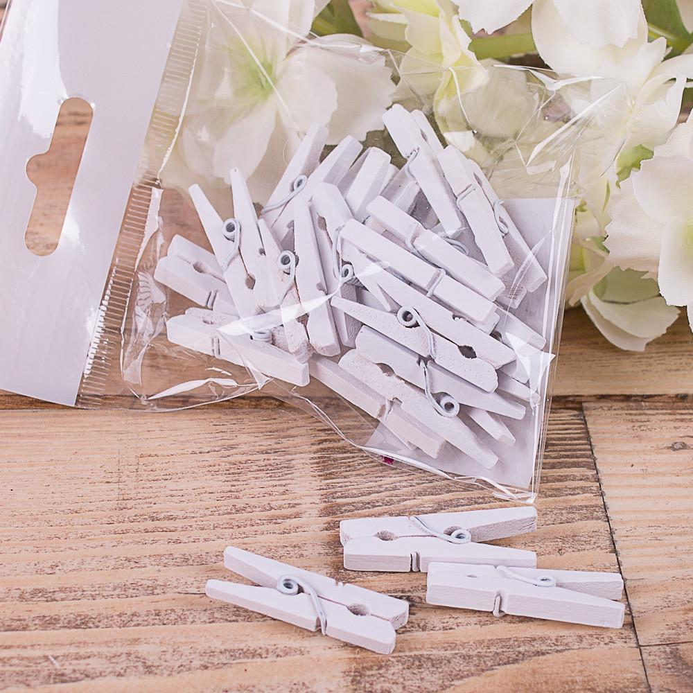 Прищепки 3 см 24 шт. Белый (2571-5)