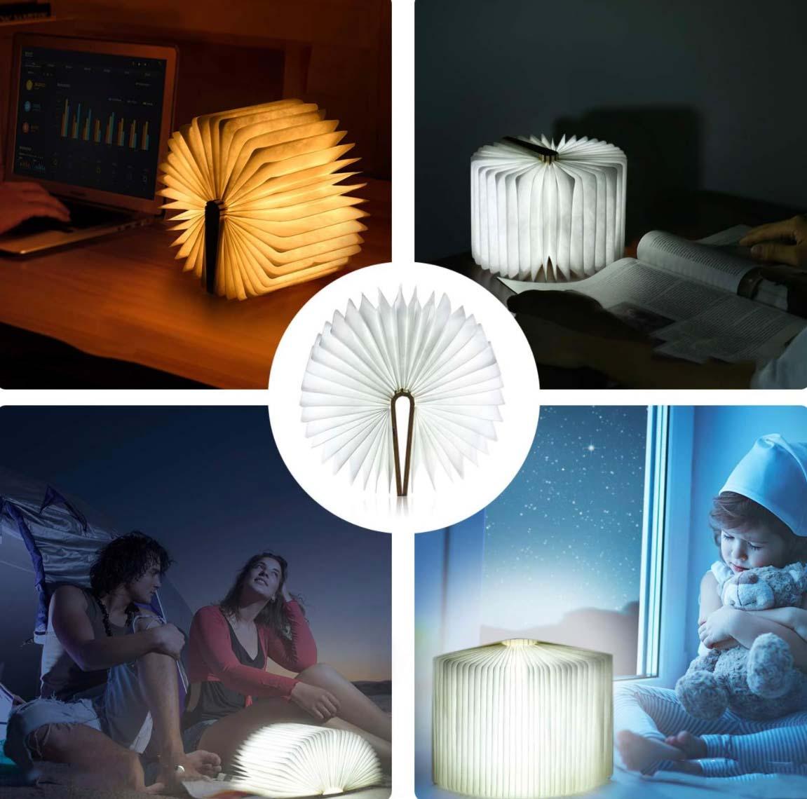 Лампа светодиодная в форме книги с USB-зарядкой складная настольная (29164484) - фото 5