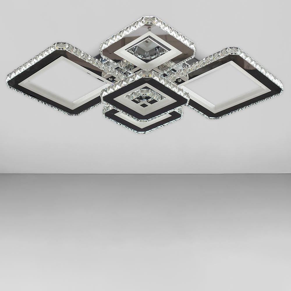 Люстра потолочная светодиодная Light House SY-18281/4+1 CR 192 W 730х535х120 мм Хром