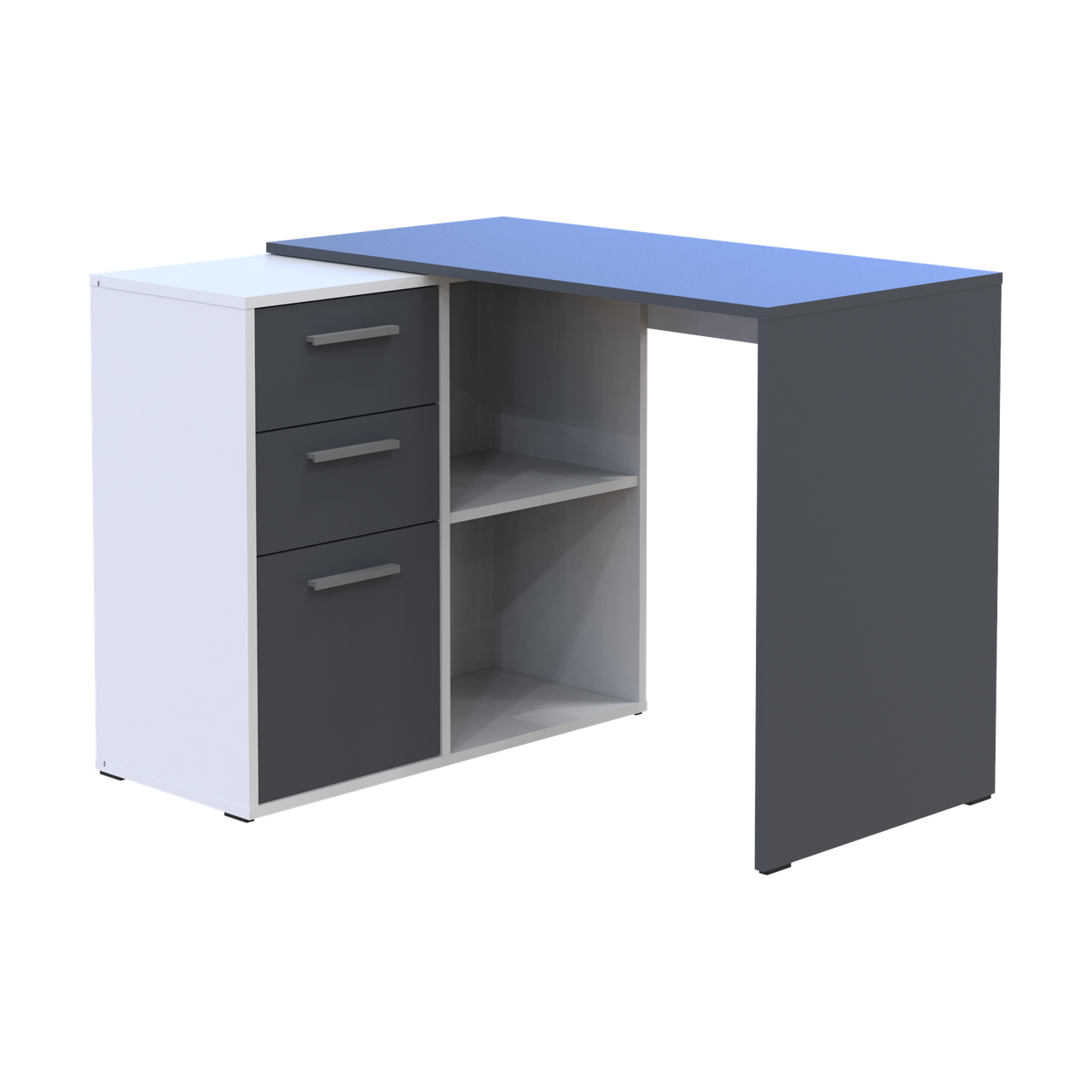 Стіл офісний Doros T8 100х83х75 см Білий/Графітовий (41516125)