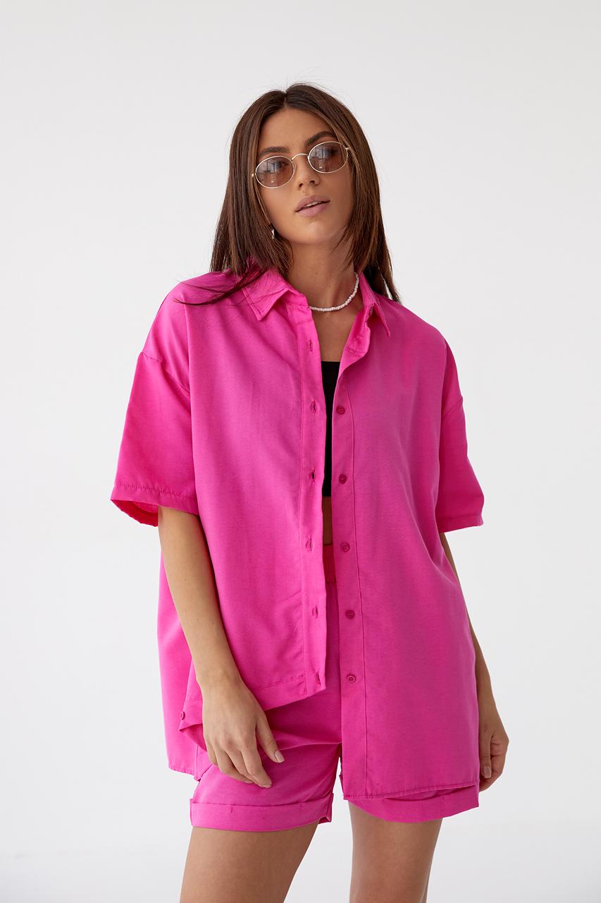 Костюм літній шорти та сорочка COASTMODA L Рожевий (9528460)
