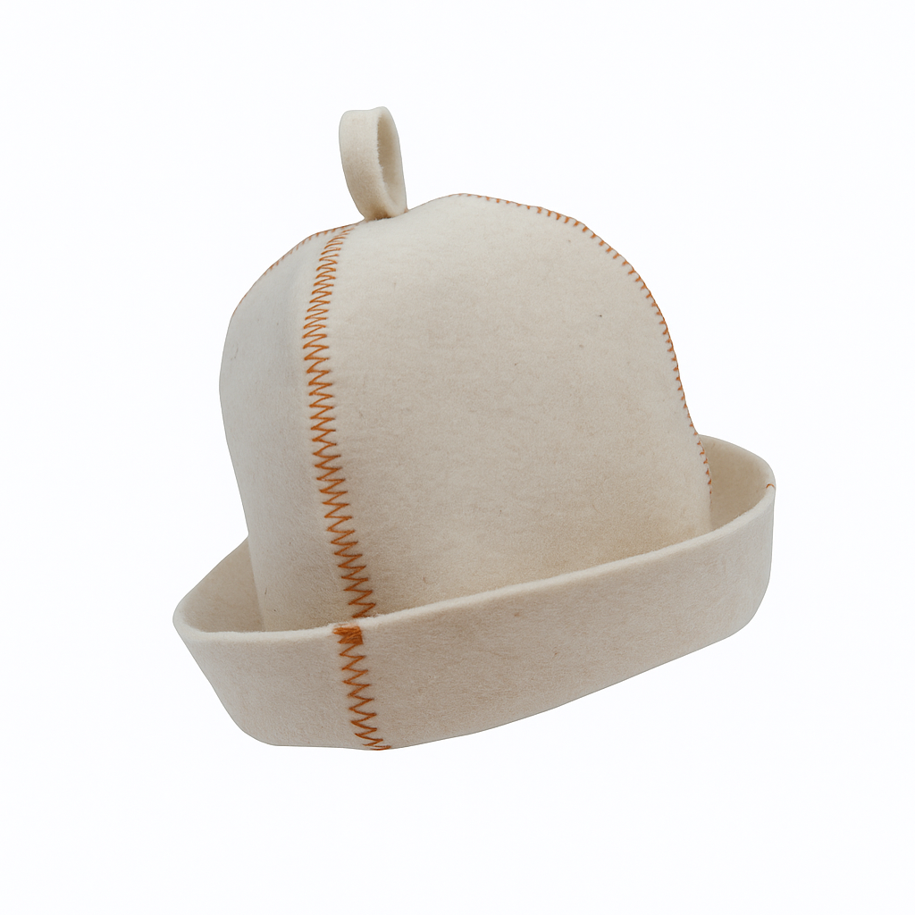 Шапка для лазні Luxyart натуральна повсть Білий (XL-320)