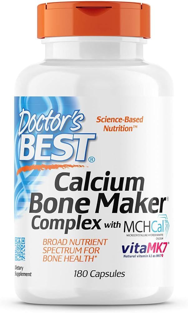 Комплекс для костей с кальцием Doctor's Best Calcium Bone Maker Complex with MCHCal and VitaMK7 180 капсул