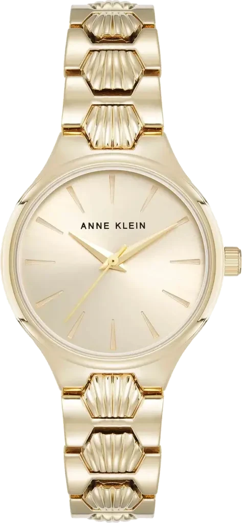 Наручные часы женские Anne Klein AK/5332CHGB с золотистым циферблатом и стальным браслетом