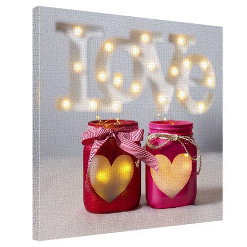 Картина на холсте Love банки 50х50 см (H5050_YM009)