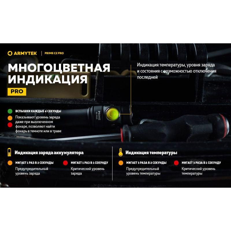 Фонарь ручной Armytek Prime v4 C2 Pro USB XHP50.2 3500 mAh - фото 11