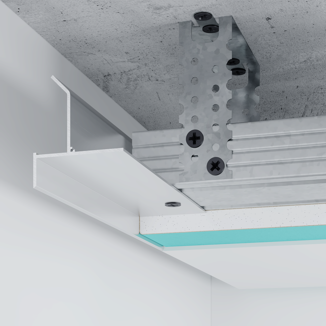 Профиль теневого шва FSPRO 16 мм под LED-ленту алюминиевый 3 м (F3.16L24)