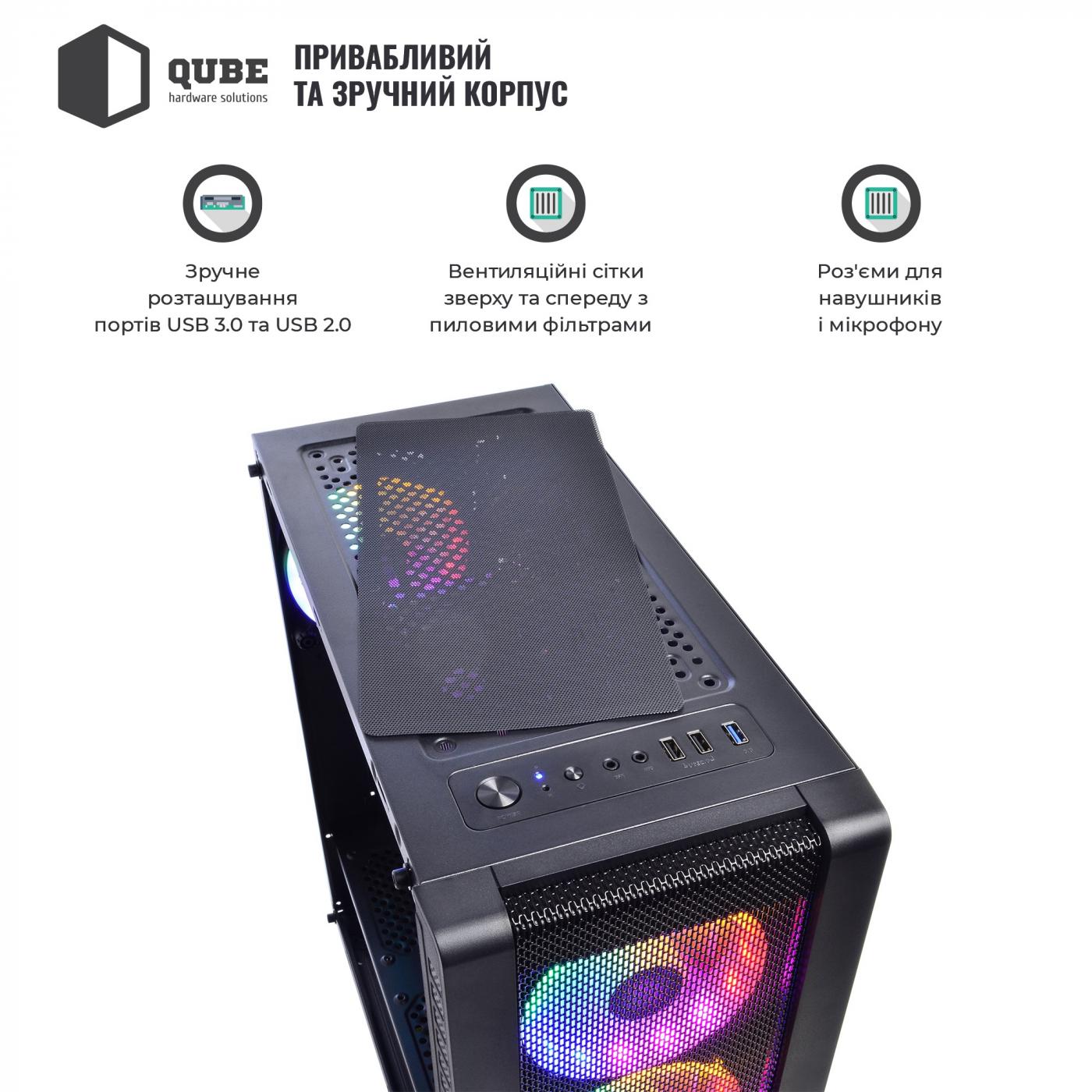 Системный блок QUBE Игровой QB Ryzen 5 3600 GTX 1660 Ti 6GB 3222 - фото 5