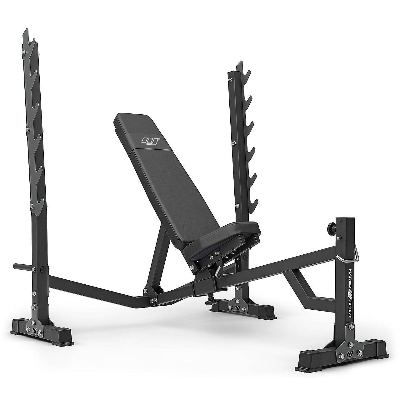 Скамейка регулируемая Marbo Sport MS-L106 2.0 с подставками и отрицательным наклоном (344752)