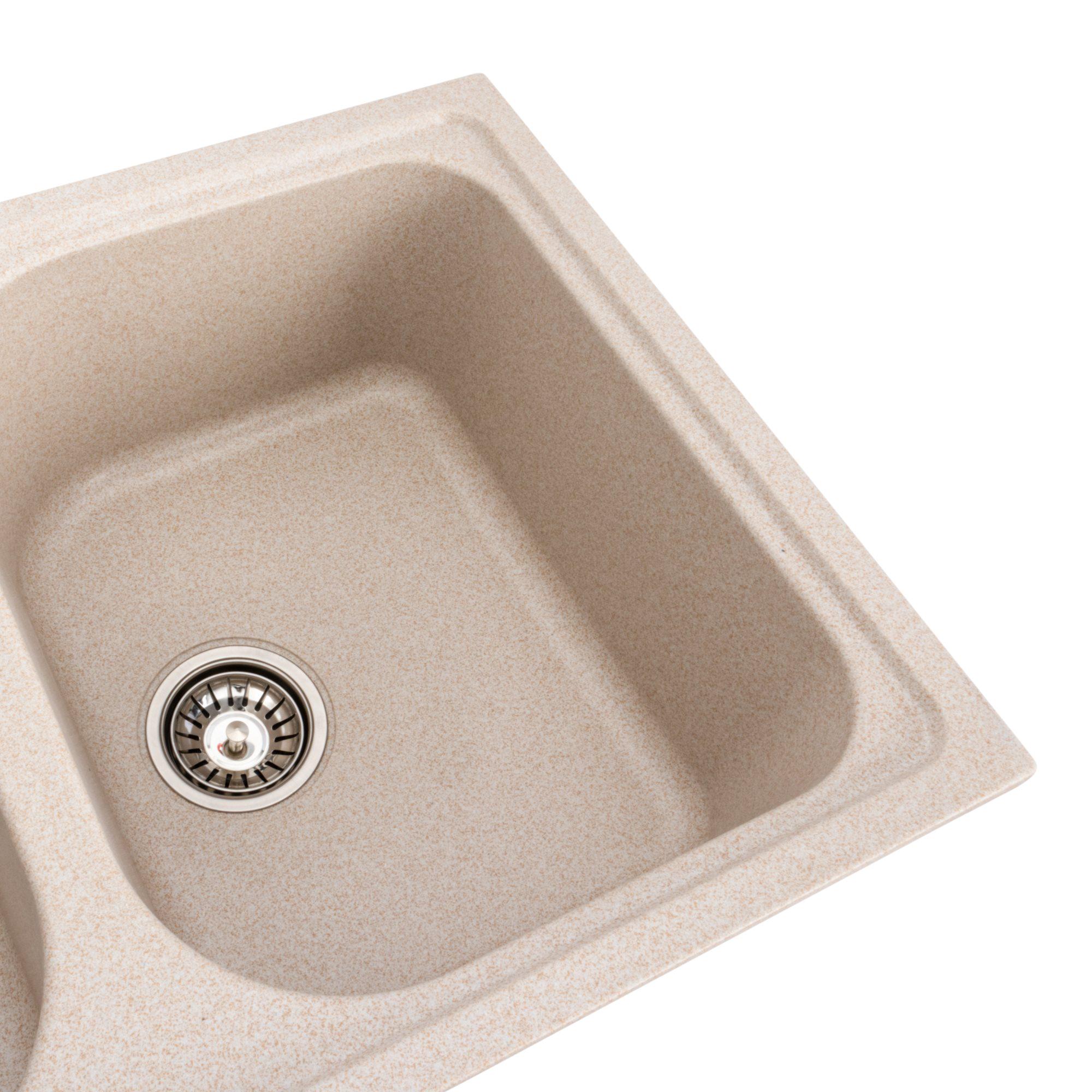 Мийка для кухні гранітна Platinum 7950 Equatoria матова Сафарі - фото 3