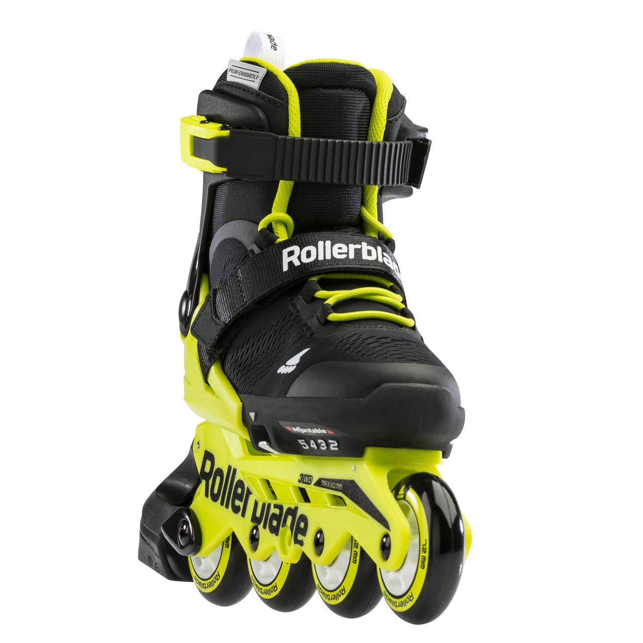 Ролики дитячі Rollerblade Microblade Neon Yellow 2021 28/32 Чорний/Жовтий - фото 4