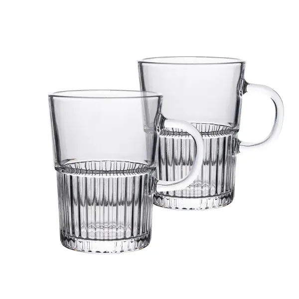 Набор чашек для чая/кофе 500 мл 2 шт. Прозрачный (HP-YH-70)
