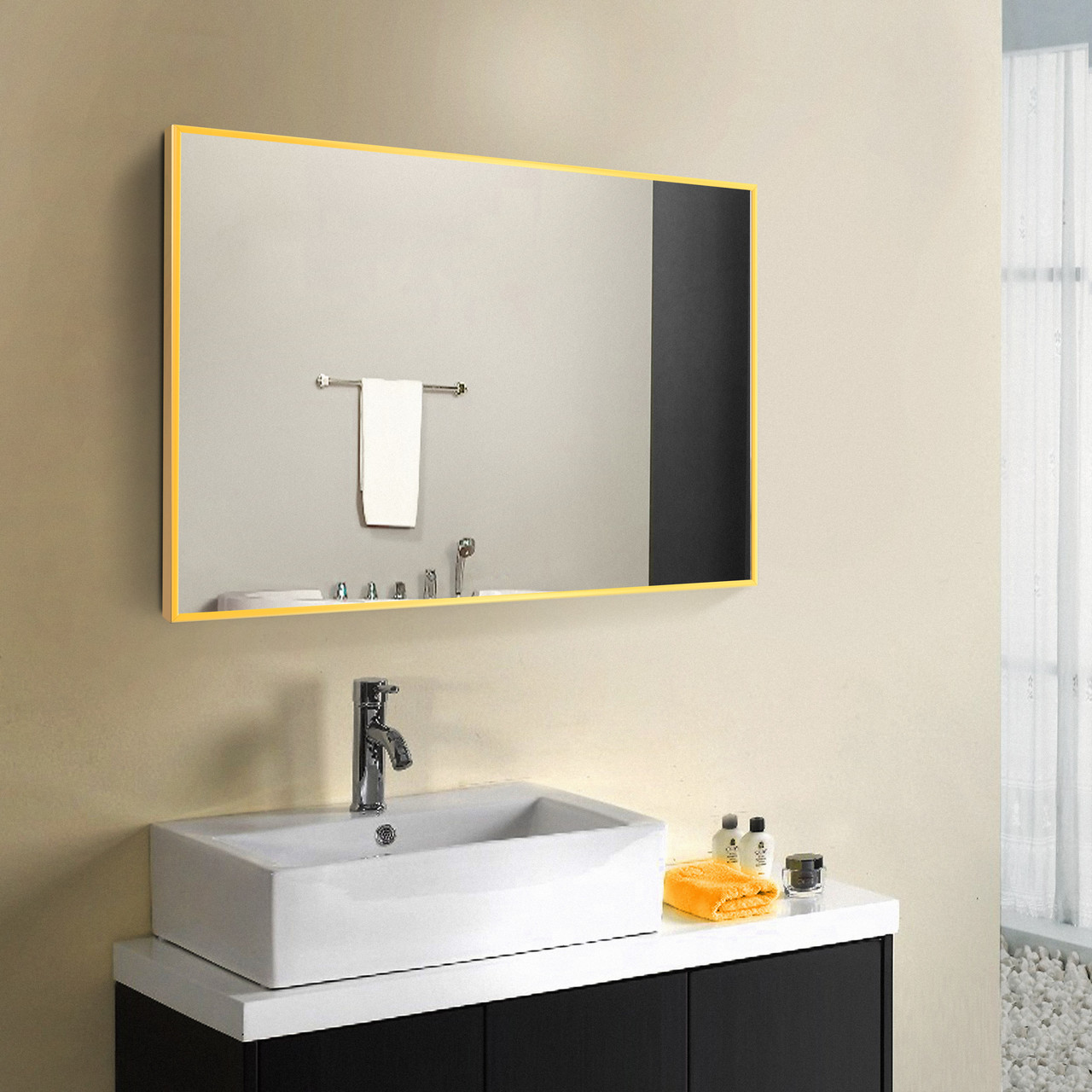 Зеркало настенное Art-Com 400x600 мм Желтый (Alum-yellow)