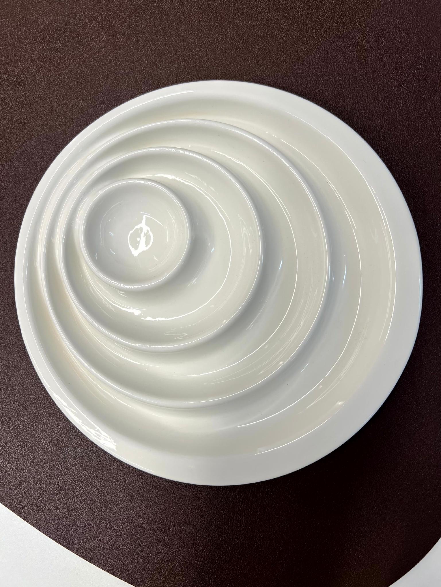 Менажница фарфоровая Streaks 20х20см Белый