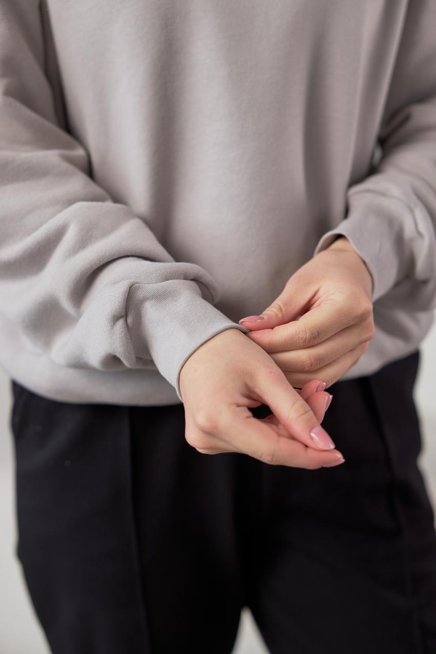 Худи женский М175.3 свет L Серый (841-1-62) - фото 4 Худи женский М175.3 свет L Серый (841-1-62) - фото 4