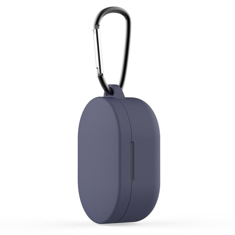Чохол для навушників Xiaomi Redmi Buds Essential з карабіном сіліконовий Темно-синій (2014P)