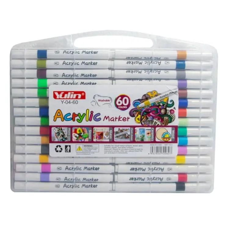 Набор скетч-маркеров акриловых YULIN водостойкие в кейсе 60 шт. (MX-00009308) - фото 1 Набор скетч-маркеров акриловых YULIN водостойкие в кейсе 60 шт. (MX-00009308) - фото 1