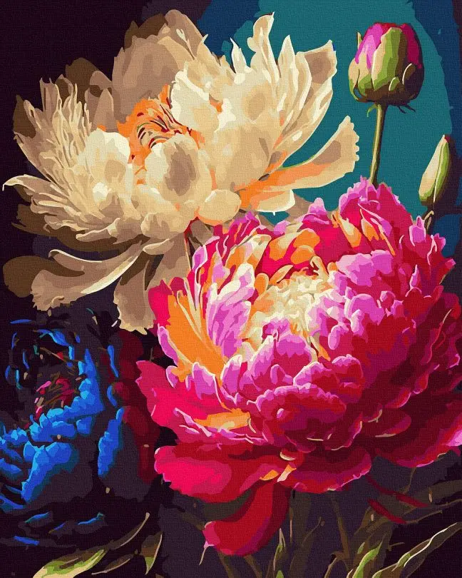 Картина по номерам Brushme Красное и белое 40x50 см (BRM45787)