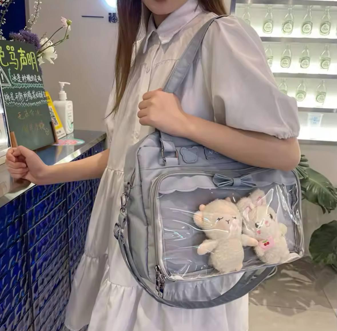 Сумка женская с экраном для игрушек и картинок стиль Кавая в стиле K POP Голубой (2600707880) - фото 4 Сумка женская с экраном для игрушек и картинок стиль Кавая в стиле K POP Голубой (2600707880) - фото 4