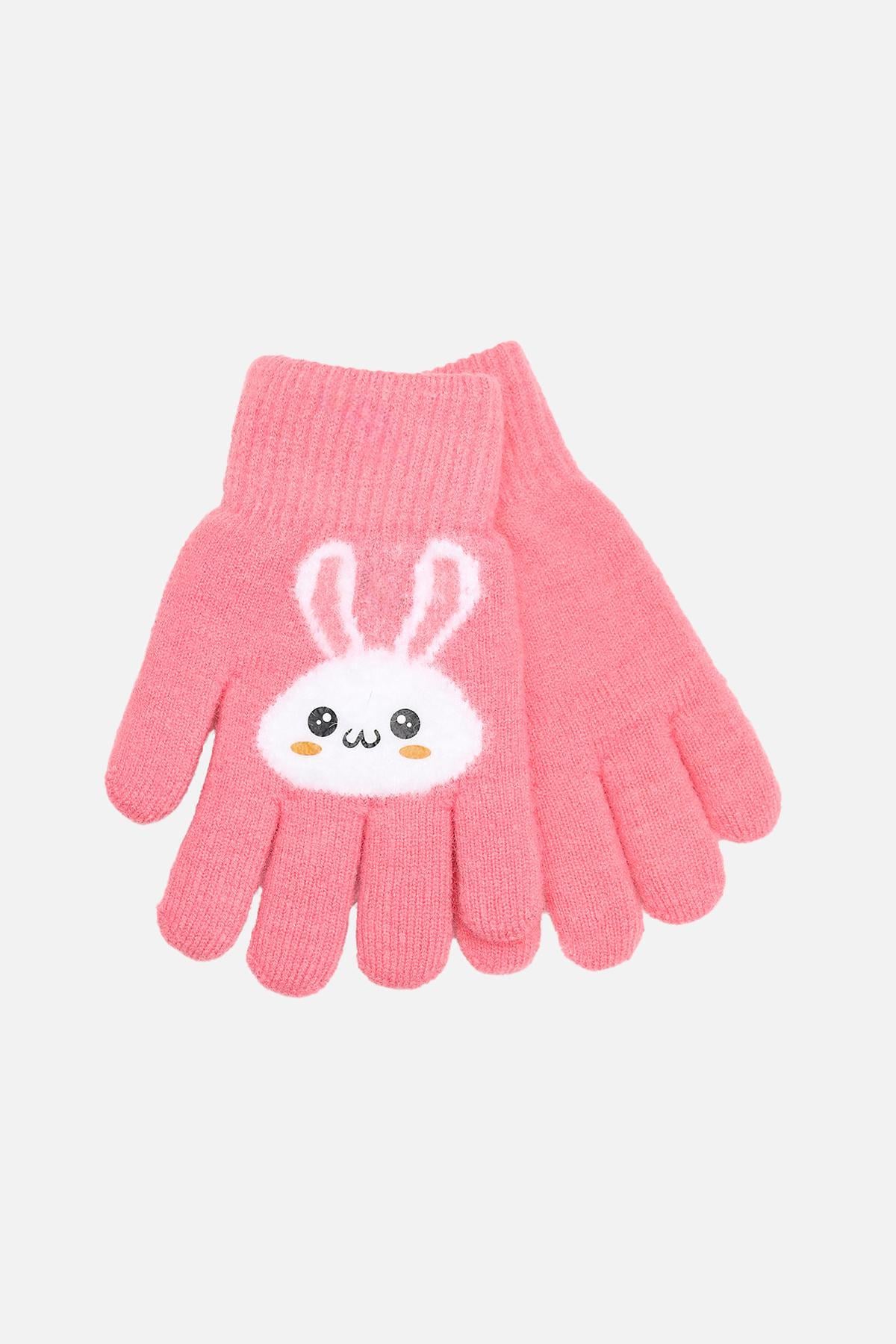 Перчатки для девочки р. 4 Коралловый (ЦБ-00284998)