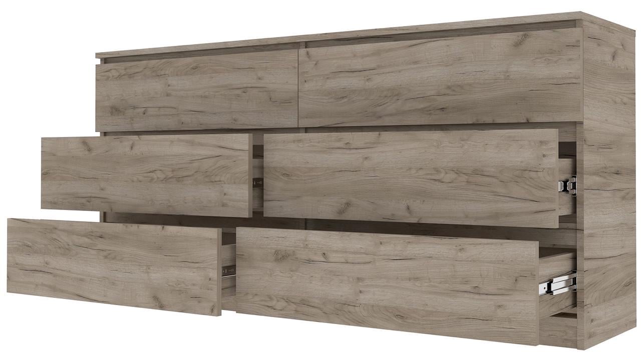 Комод Брайт Мастер Форм 150х37,6х73 см Дуб крафт серый (22881329)