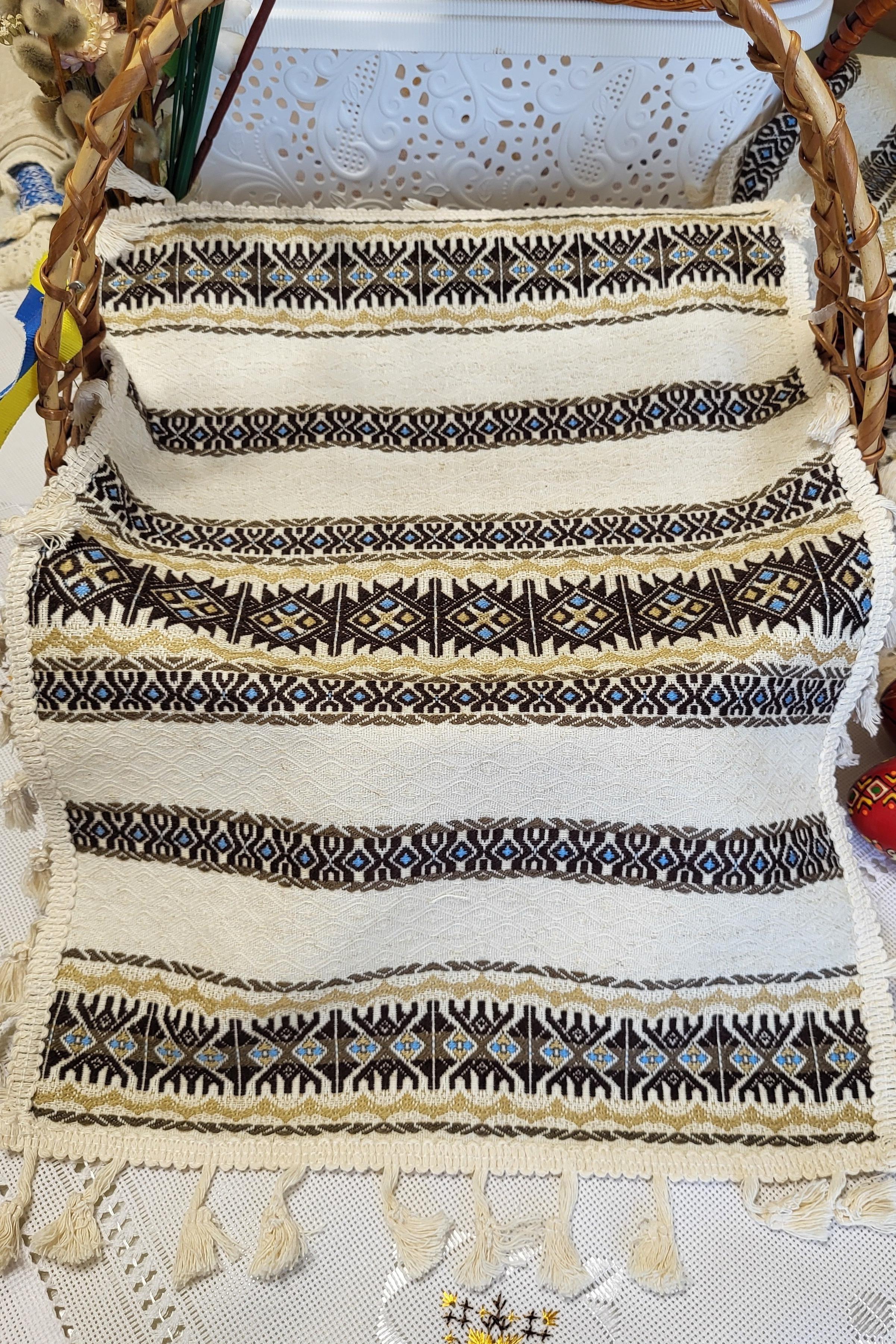 Серветка-рушник ткано-декоративна з торками на святковий кошик (Арт-059вел) - фото 2 Серветка-рушник ткано-декоративна з торками на святковий кошик (Арт-059вел) - фото 2